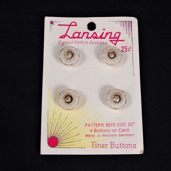 Vintage Buttons Lot German USA Japan - Picture 2 of 9